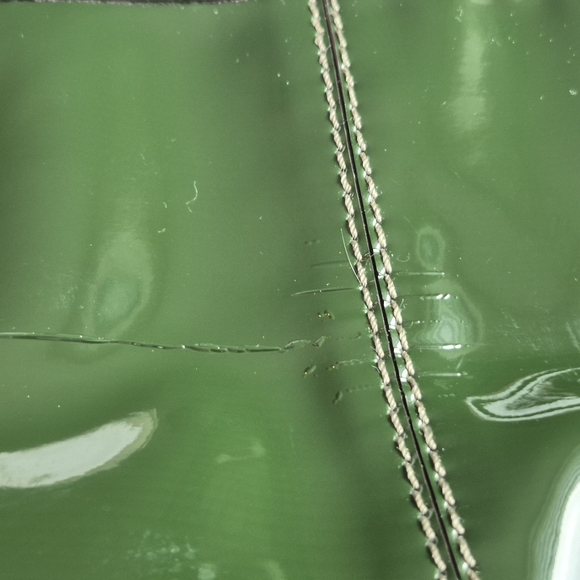 Y2k ANTONIO MELANI Patent Leather Shiny Green Patent Leather Tote Bag - Picture 13 of 14